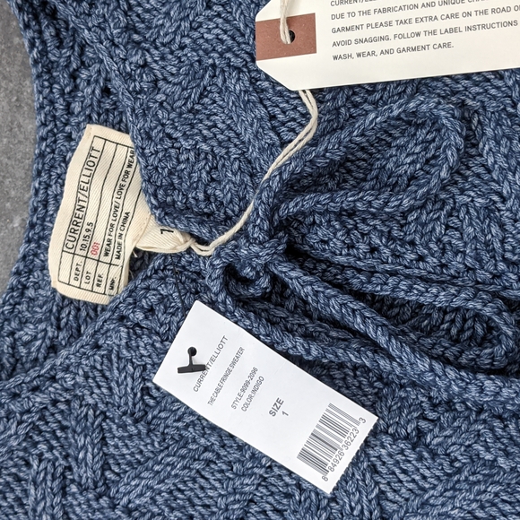 🎊HP🎊❄️$348 Current/Elliott Cable Fringe Sweater - Picture 6 of 9